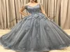 Nowa arabska suknia balowa suknie ślubne z koronki koronkowe Kryształowe koraliki długie rękawy Puffy vestido plus size formalne ślubne 1260018