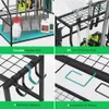 Vivosun Garden Organizer, Heavy Duty Steel Rack Stand, 최대 68 개의 긴 손잡이 도구, 차고 창고를위한 야드 도구 저장 및 바퀴가 달린 야외