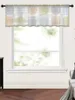 カーテンダリアパターン小さな窓チュールシアーショートベッドルームリビングルームの家の装飾ボイルドレープ