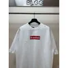 Hohe Version Paris 23s Frühling/Sommer New Co Branded Supre Red and White Letter Print B Home Correct Kurzarm-T-Shirt