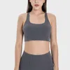 LU-107 Yoga-Sport-BH, Laufen, Fitness, geraffter Rücken, Tank-Tops mit gepolstertem BH für Damen, Trainingskleidung