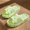 Zapatillas Mujer verano estampado romántico diseño sandalias playa diapositivas EVA plataforma suave moda Casual zapatos de casa mujer 35-40