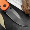 7.24 tum orange handtag fickfoldande kniv svart färdig blad vandring camping utomhus 3,2 oz. Lätt EDC Knives Formen Women Gift