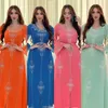 Vêtements ethniques EID Femmes musulmanes 2024 Plumes Ceinture Robe Abaya Robes de fête Dubaï Arabe Turquie Ramadan Abayas Caftan Kaftan Robe
