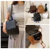 School Bags Brown PU Backpack Cute Small Pack Solid Color Shoulder Bag Korean Style Retro Lady