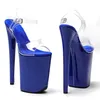 Dansskor 23 cm/ 9 tum med PVC Starps Small Platform High Heel Slippers Sexy Pole 033