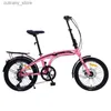 Biciclette da viaggio WOLFACE 2022 20 pollici Dolphin pieghevole Bicyc Doub freno a disco leggero in acciaio al carbonio Bicyc ammortizzante pendolare Vehic L240319