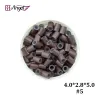 Tüpler Melekler 1000 PCS 4.0*2.8*5.0mm Silikon Bakır Saç Boncukları Mikrolinkler Mikro Halkalar Tüpler Saç Uzantıları Araç Aksesuarlar #Brown