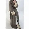 Etniska kläder Dubai Muslimska kvinnor öppnar Abaya Cardigan Maxi Dress Turkiet Kimono Casual Arab Robe Kaftan Islam Eid Party Jalabiya Caftan