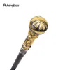 Golden Black Luxury Round Handle Fashion Walking Stick for Party Decorative Walking Cane Elegant Crosier Knob Walking Stick 93cm 240314