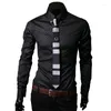 Men's Casual Shirts Camisas Hombre Vestir Dress Mens Shirt Slim Fit Chemise Homme Men Solid Mesh Heren Hemden Camisa Masculina 5XL VMMK