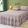 Bed Skirt Solid Princess Lace Edge Protective Cover Double Modern Minimalist Thin Dustproof