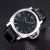 Panerai Automatiska klockor Swiss Movment Watch Silver Bezel Silicone Strap Mens Military Watch Montre HommePej7 WN-DMAQ