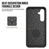 Coques antichocs robustes hybrides à texture triangulaire pour Samsung Galaxy S24 S23 S21 FE Ultra Plus A55 A15 A35 A25 A05 A05s 5G Armor Drop Protection Phone Back Case Cover