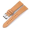 Titta på band Ljusbrunt grått läder Watchband 18 19 20 22mm Snabbutgivningsmönster Lychee Mönster Top Layer Cowhide Armband Vntage