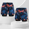 Men's Swimwear Men Anti-embarrassing Elastic Waist Swimming Trunks Quick Dry Double Layer Swim Shorts With For Water