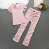 2024 sommer Frauen V-ausschnitt Kurzarm Top und Lange Hosen Set Zwei Stück Set frauen Casual Sportswear-Set