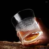 Wine Glasses 300ml Whiskey Glassses Thickened Drinkware Restaurant Glass Pearl Dot Pattern Embossed Ice Coffee Cup Soda Water Juice Cups