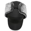 Berets K242 Winter Hat Lei Feng Men's Stylish Caps Warm Ear Protection Windproof Pilot Baseball Cap