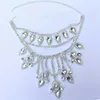 Pendant Necklaces Luxury Exaggerated Sparkling Large Rhinestone Necklace Jewelry Exquisite Bride Wedding Party Crystal Gifts