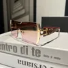 Uxury 8416 54 mm 001 Designerka marki okularów przeciwsłonecznych dla kobiet mężczyzn okrągły letni prostokąt Pełna ramka Ochrona UV z Box2024