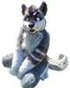 Long Fur Husky Dog Fox Mascot Costume Fursuit Halloween Suit Party Stage Suit Party Size Christmas