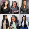 Closure Straight Bundles With Closure 4x4 6x6 5x5 Lace Closure With Bundles Remy Brazilian Bundles 30 40 Inch With 13x4 Lace Frontal