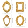 Frames 5 Pcs Small Golden Po Frame Display Shelves Background Props Retro Toy Decoration Creative Resin Decorative Picture Baby