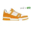 2024 Zapatos casuales Hombres Mujeres Diseñador de lujo Zapatilla de deporte Cuero con cordones Terciopelo Gamuza Negro Blanco Rosa Azul Amarillo Verde Naranja Zapato de plataforma Hombres Entrenador Zapatillas deportivas