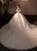 Cristalli abbaglianti Abiti da sposa in pizzo scintillante Abito da ballo con spalle scoperte Plus Size Abiti da sposa principessa per le donne Robe De Mariee Sweep Train Abito da sposa vestido de noiva