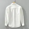 メンズカジュアルシャツ男性用ホワイトシャツルーズコットンオールマッチ長袖服