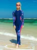 Women's Swimwear Women Wetsuits Long Sleeves Ladies One Piece Swimwears Thin Diving Suits Surf Snorkeling Surfing Swimsuit