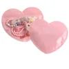 Sacchetti con chiusura a zip a cuore Sacchetti sigillanti con cerniera piatta trasparente in plastica rossa/rosa a forma di cuore d'amore Sacchetti regalo per gioielli e caramelle per San Valentino