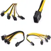 Computer Cables Connectors S PCI Express 8Pin Female 1 till 4 Manlig strömförsörjning Y Spiltter PCI-E Grafikkort 8 Pin Port Mtiplier F DHLPA