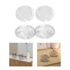 Candle Holders 2x Refillable Oil Lamps Clear Glass For Restaurants Household