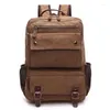 Backpack Men Vintage Canvas Male Laptop College Student School Bags For Teenager 2024 Large Capacity Men's