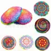 Pillow 43CM Round Bohemian Mandala Pattern Pillowcase Elephant Printed Cover Boho Meditation Floor Pillows Case