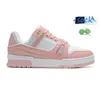 2024 Casual Shoes For Men Women Luxury Designer Trainer Sneaker Leather Velvet Suede Black White Pink Blue Gul Green Platform Shoe Men Trainer Sports Sneakers