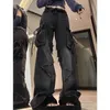 レディースブラックゴシックバギーカーゴジーンズスターハラジュクY2K 90年代美学デニムズボンEMO 2000S Jean Pants Vintage Closes 240415