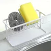 Küche Lagerung Schwamm Abtropffläche Ablassen Halter Für Geschirrspülen Tuch Rack Waschbecken Geschirrtuch Organizer Weiß