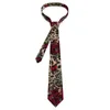 Papillon Cravatta con stampa leopardata floreale Rose rosse Abbigliamento quotidiano Collo Maschio Kawaii Divertente cravatta Accessori Colletto personalizzato di grande qualità