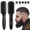 Irons Electric Hair Rosting Comb Quick Beard rätningskam för man skägg räte ut borste styling comb värmebrush