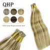 Extensions QHP Capsules I Tip Hair Extensions 100% Raw Virgin Human Hair Stick Pre Bonded Straight Hair 50PC 1g/pc