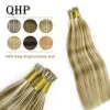 Extensions QHP Capsules I Tip Hair Extensions 100% Ruw Maagdelijk Menselijk Haar Stok Pre Bonded Steil Haar 50PC 1 g/stk