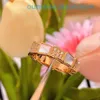 2024 Designer Luxury Brand Jewelry Band Rings V Natural White Fritillaria Bone Female Plated 18K Rose Gold Snake Shaped Red Jade Marrow Set Diamond Ring