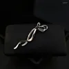 Broszki 1785 Dark Flash Black Ribbon Bowknot Brooch Znakomite kobiety garnituru Korsage dekolt