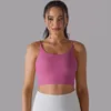 Active Shirts AL Damen-BH, eng, hochelastisch, Fitness, sexy Tanktop für doppelseitiges Nylon, halbfeste Körbchen, Training, Anti-Shake-Sport