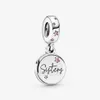 Nowy przylot 100% 925 Sterling Silver Forever Sisters Dangle Charm Fit Fit Oryginalny Europejski Charm Bransoletka Modna Akcesoria