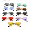 Sunglasses Sunglasses 2024 Punk Women Triangle Oculos Vintage Glasses Small Hippie Metal Frame Fashion Sun Men Shades Y240320