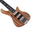 Guitar Active 6 String Bass Guitar Black 43 Inch Electric Bass Guitar 24 Frets Solid Okoume Wood Body with Canada Maple Neck